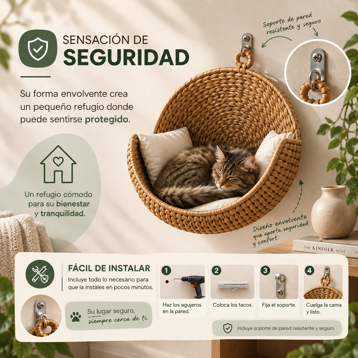 Mewari™ - Cama Flotante de Pared